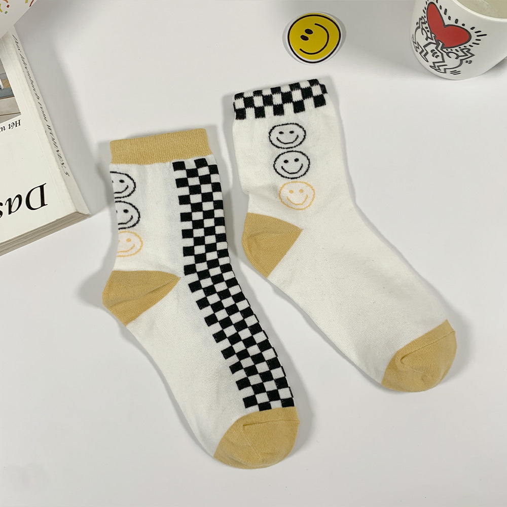 Women's Crew Smile Mismatched AB Socks