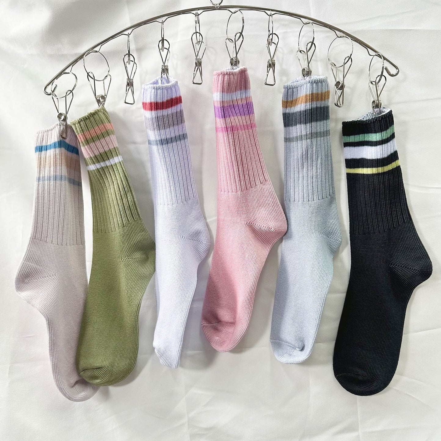 Women's Crew Tie-dye Sports Socks - 6 PK