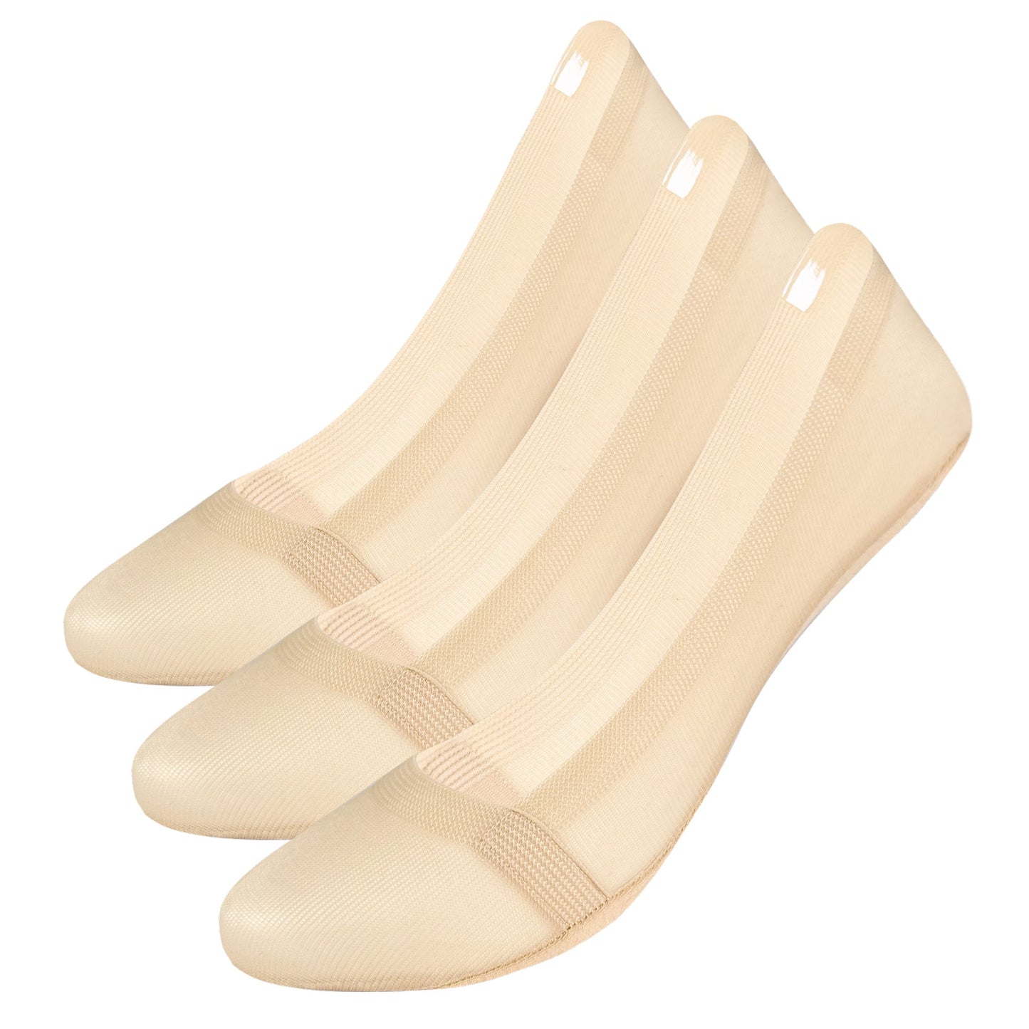 Women's Low Cut No Show Non Slip Premium Socks - 3 PK