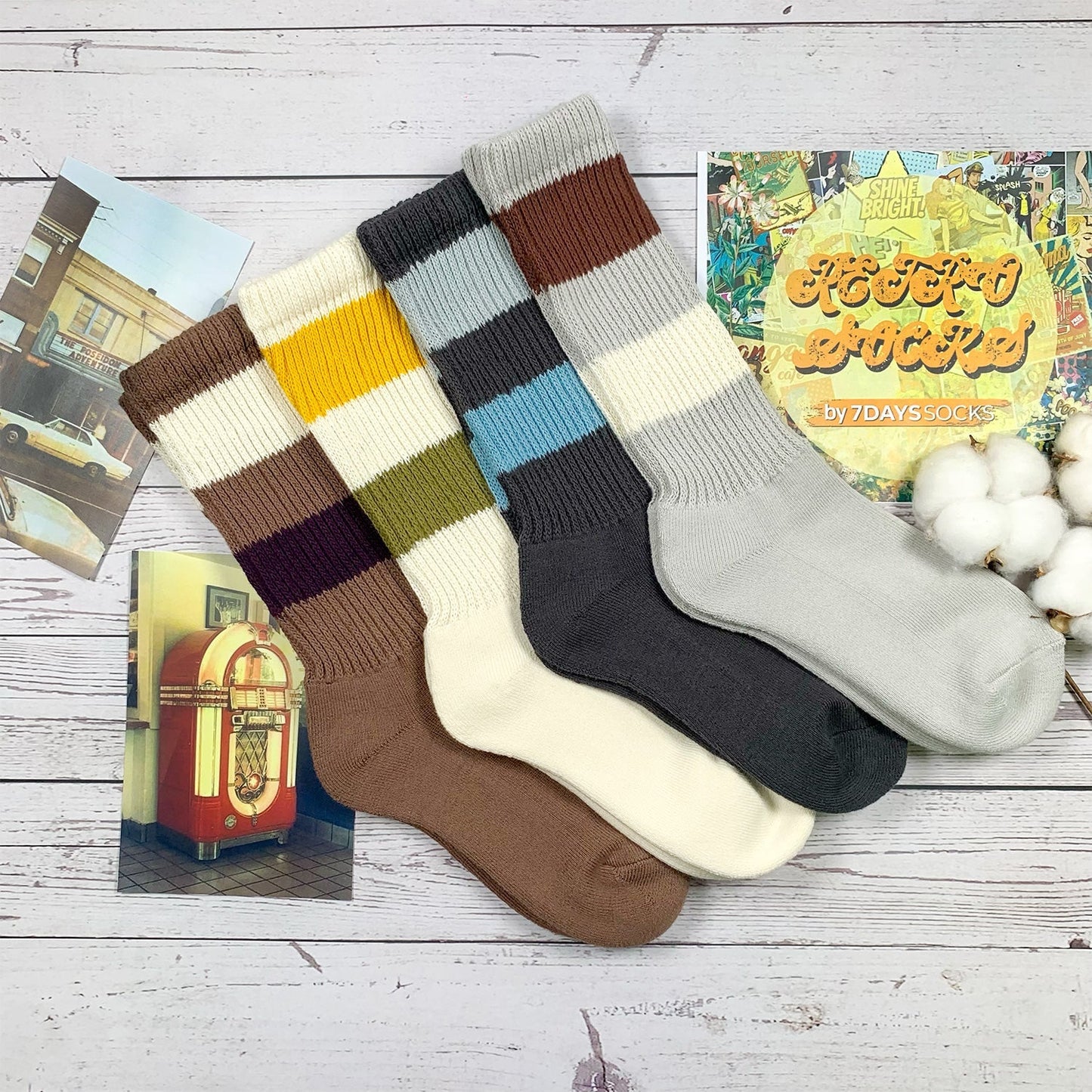 Men's Crew Retro - 4/PK