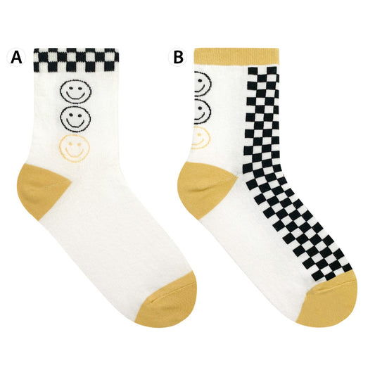 Women's Crew Smile Mismatched AB Socks