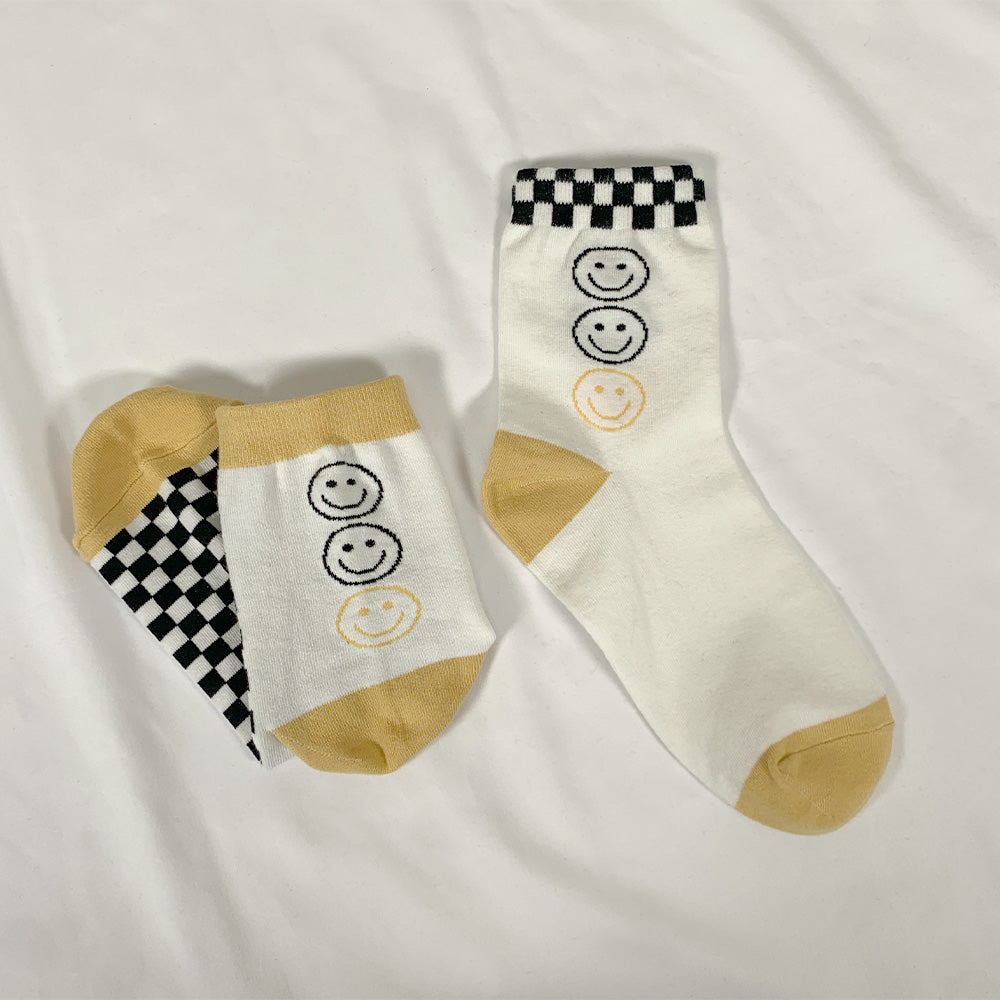 Women's Crew Smile Mismatched AB Socks