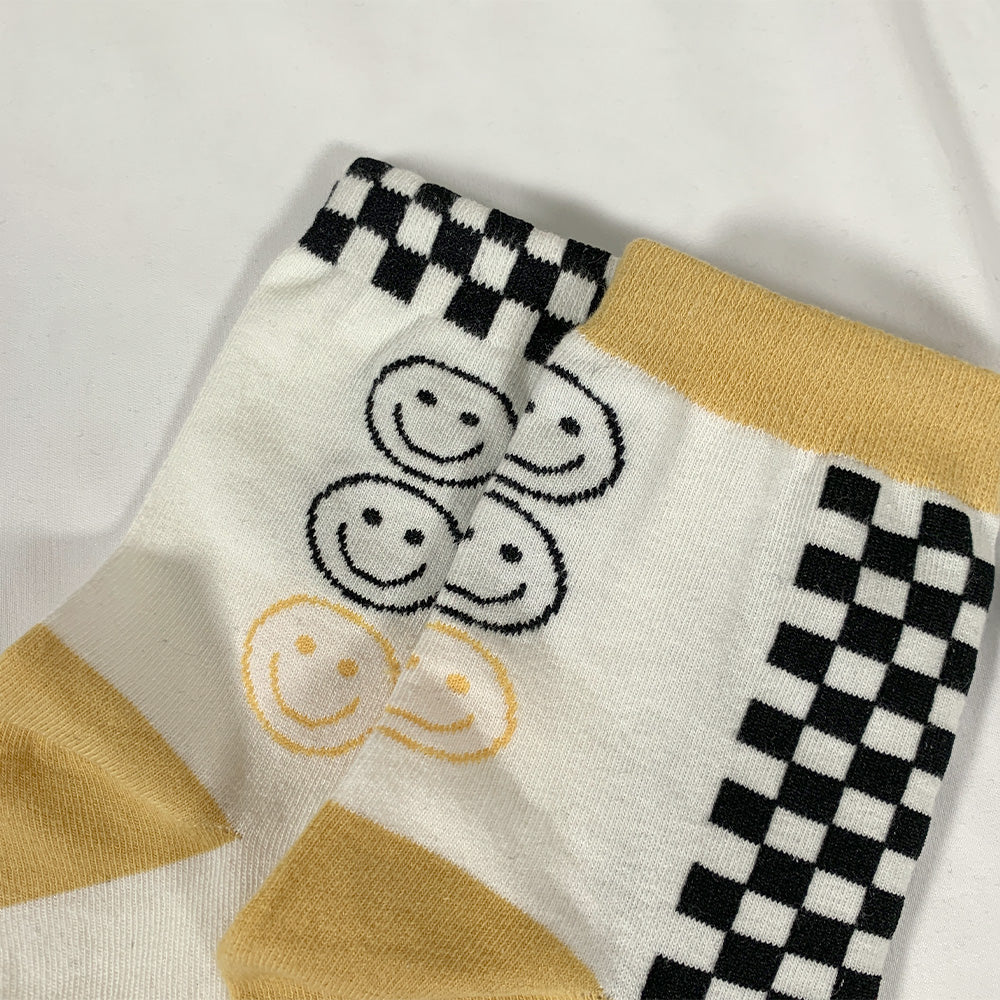 Women's Crew Smile Mismatched AB Socks