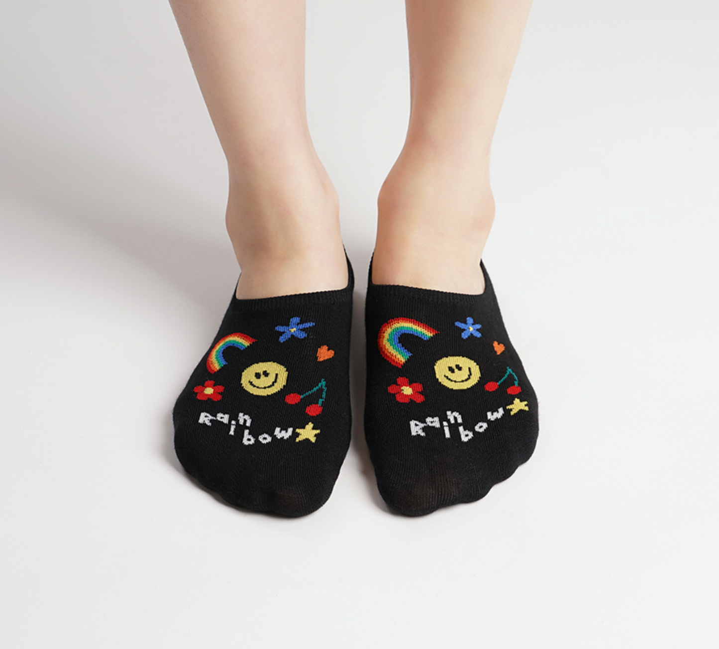 Women's No Show Rainbow Day Socks - 2 PK