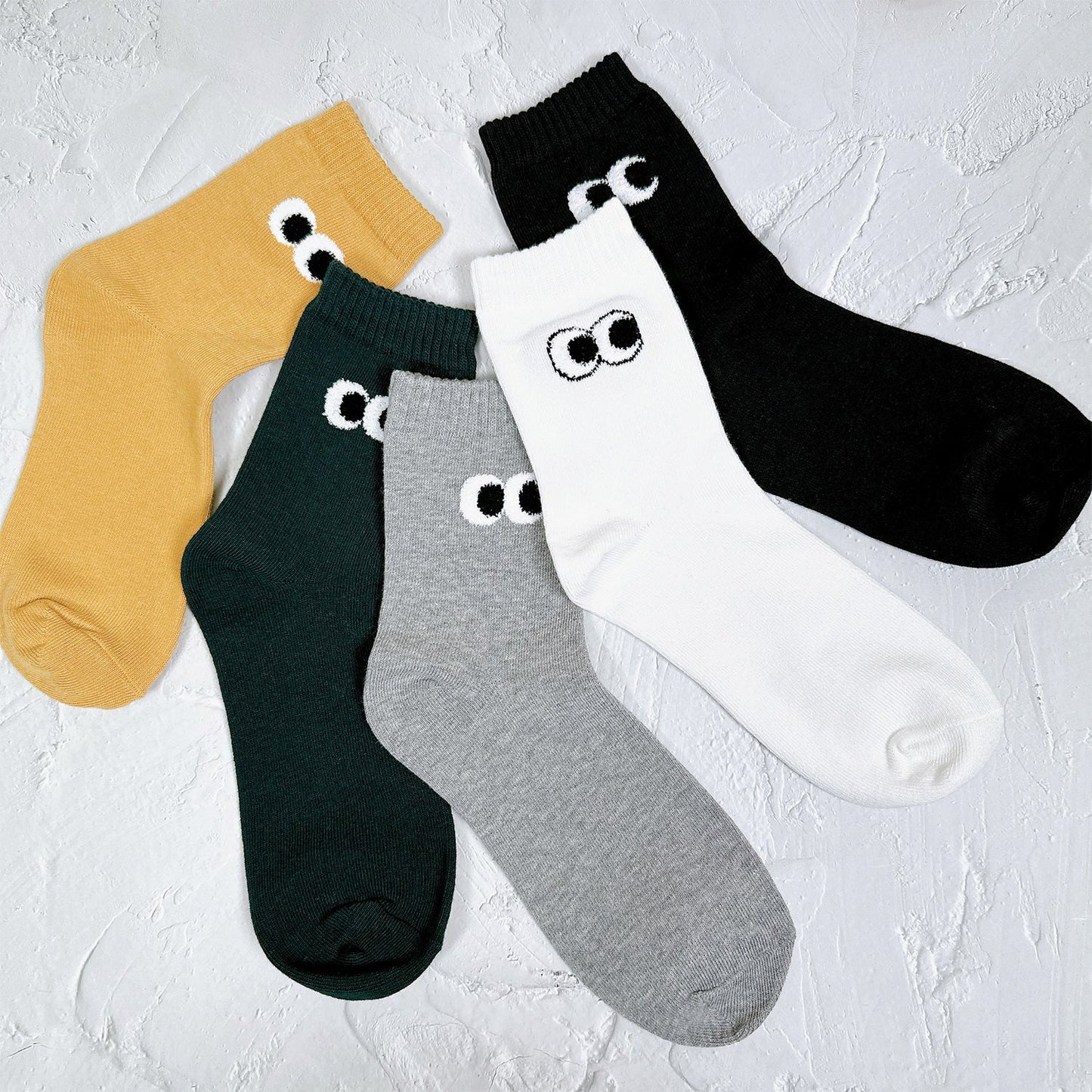 Women's Crew Daily Circle Eyes Socks - 5 PK