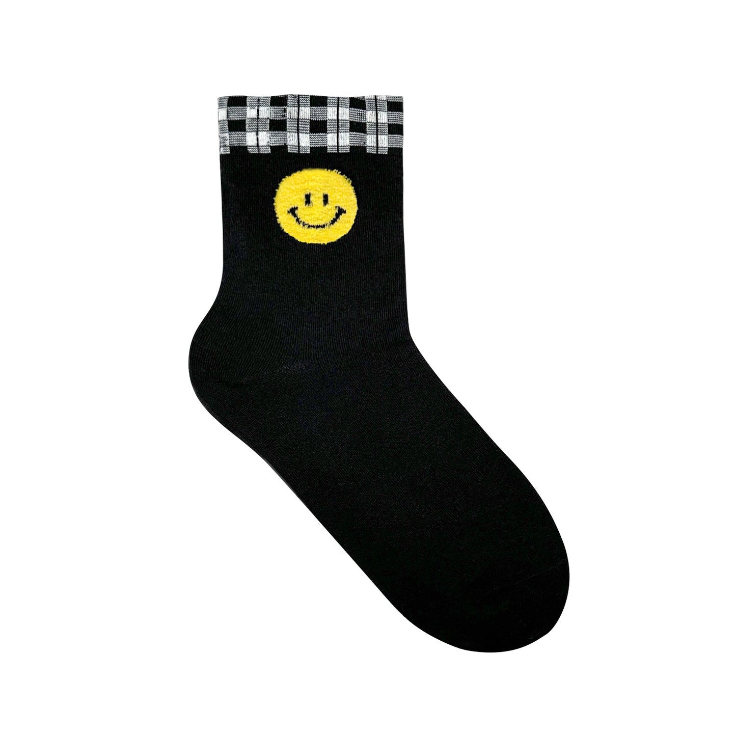 Women's Crew Smile Face Socks - 5 PK