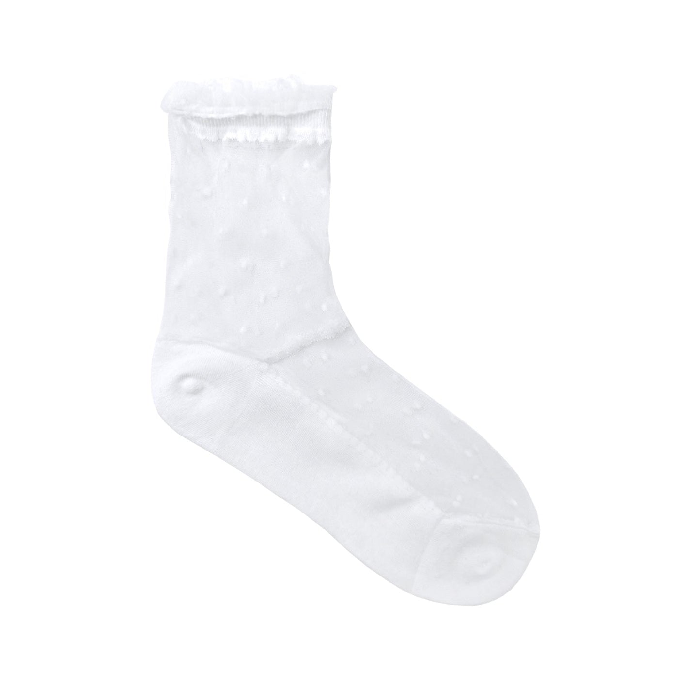Women's Ankle See-Through Dot Lace Socks - 2 PK