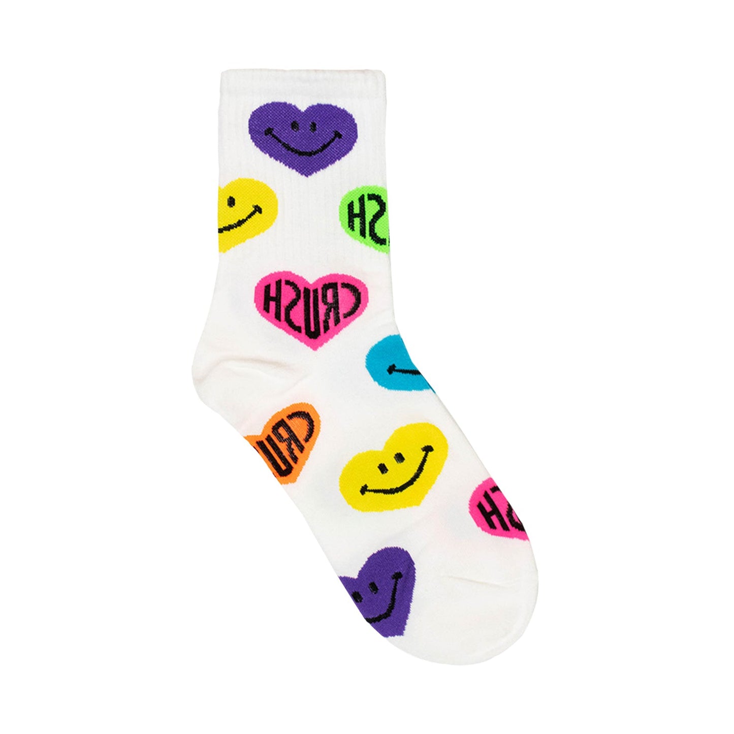 Women's Crew Neon Crush Smile Socks - 6 PK