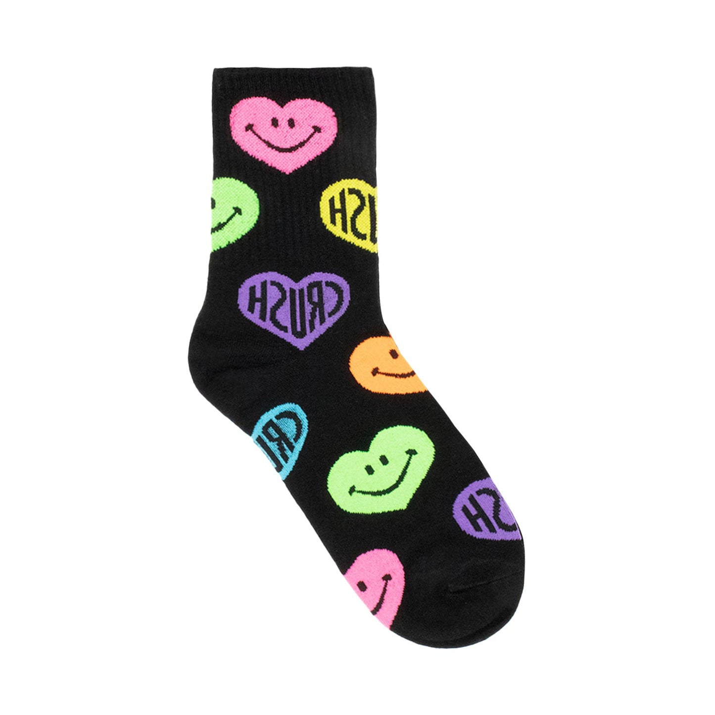 Women's Crew Neon Crush Smile Socks - 6 PK