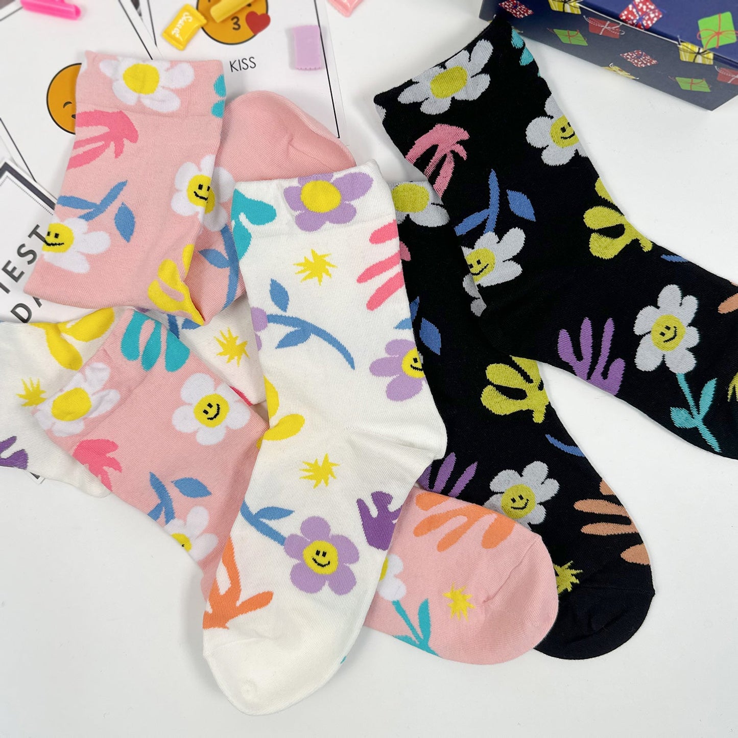 Women's Crew Matisse Smile Fleur Socks