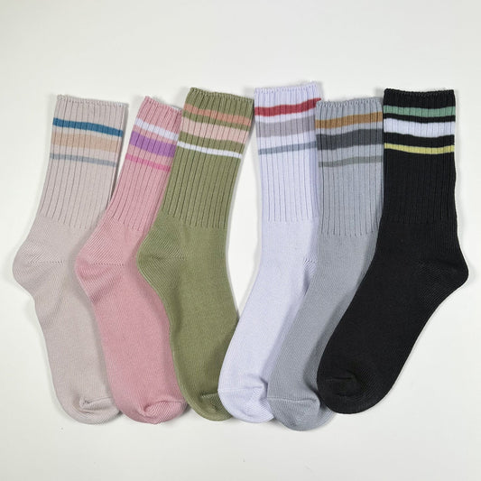 Women's Crew Tie-dye Sports Socks - 6 PK