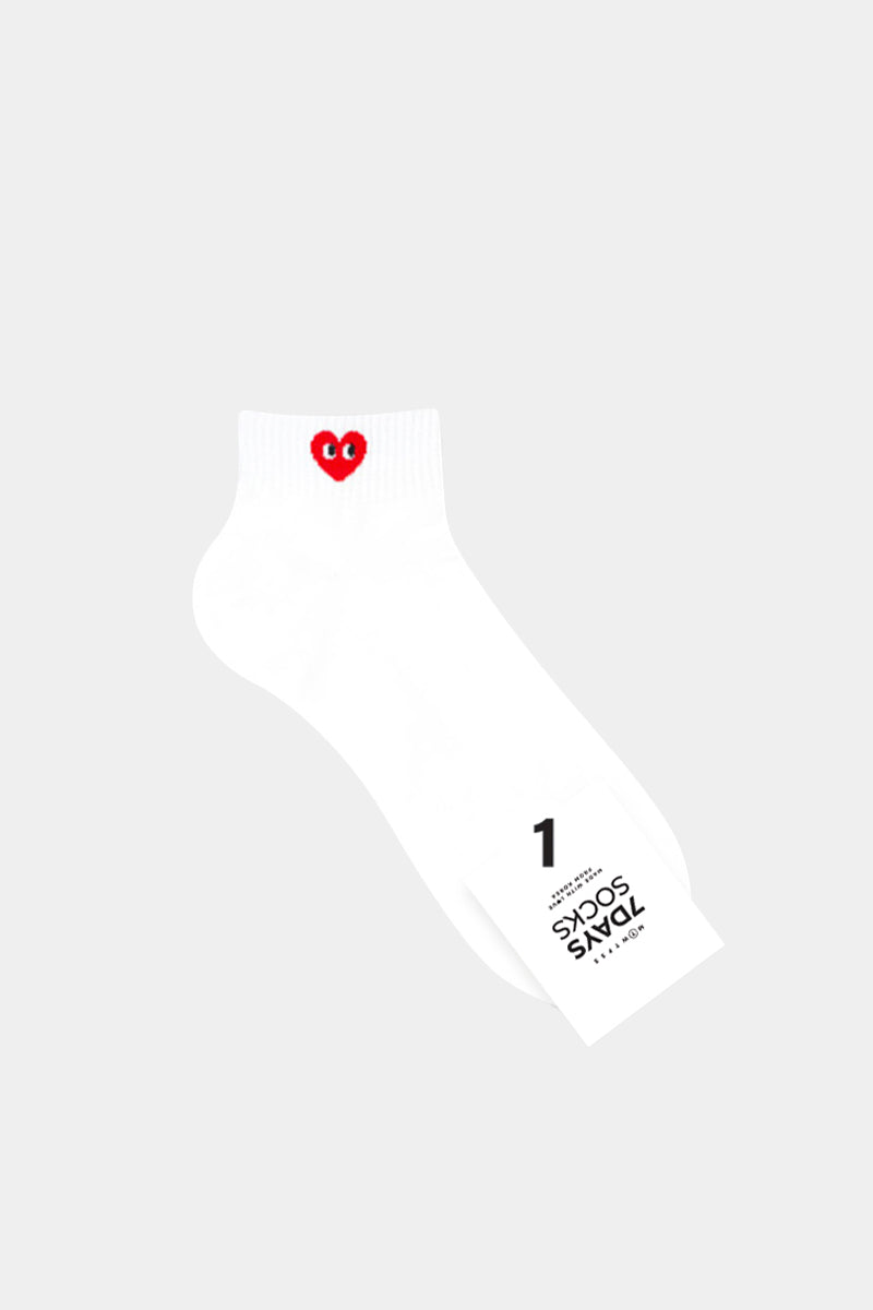 Men's Ankle Basic Heart Socks - 3 PK