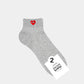 Men's Ankle Basic Heart Socks - 3 PK