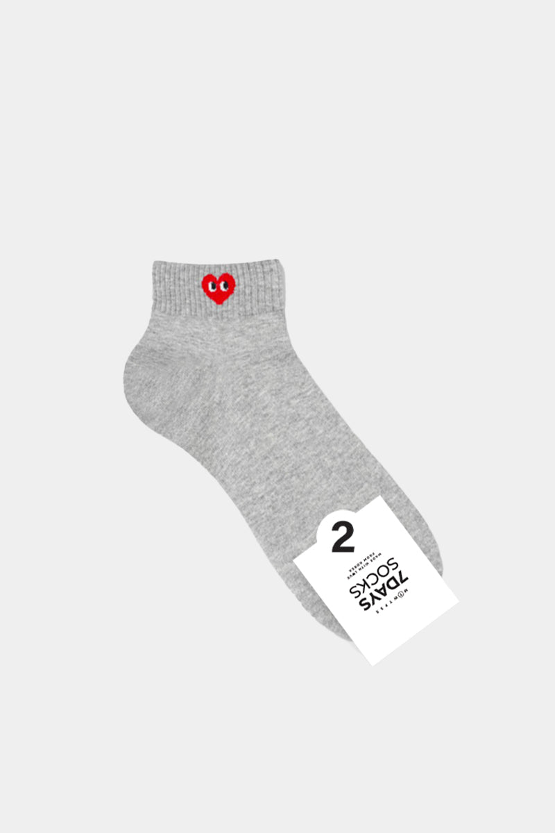 Men's Ankle Basic Heart Socks - 3 PK