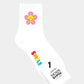 Women's Crew Flower Smile Socks - 5 PK