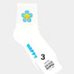 Women's Crew Flower Smile Socks - 5 PK