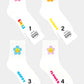 Women's Crew Flower Smile Socks - 5 PK