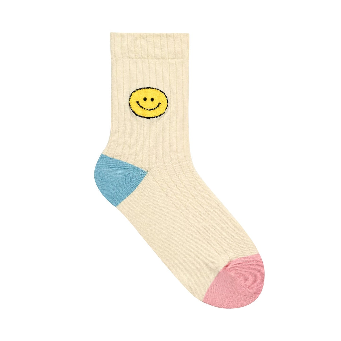 Women's Crew Color Smile Day Socks - 3/PK