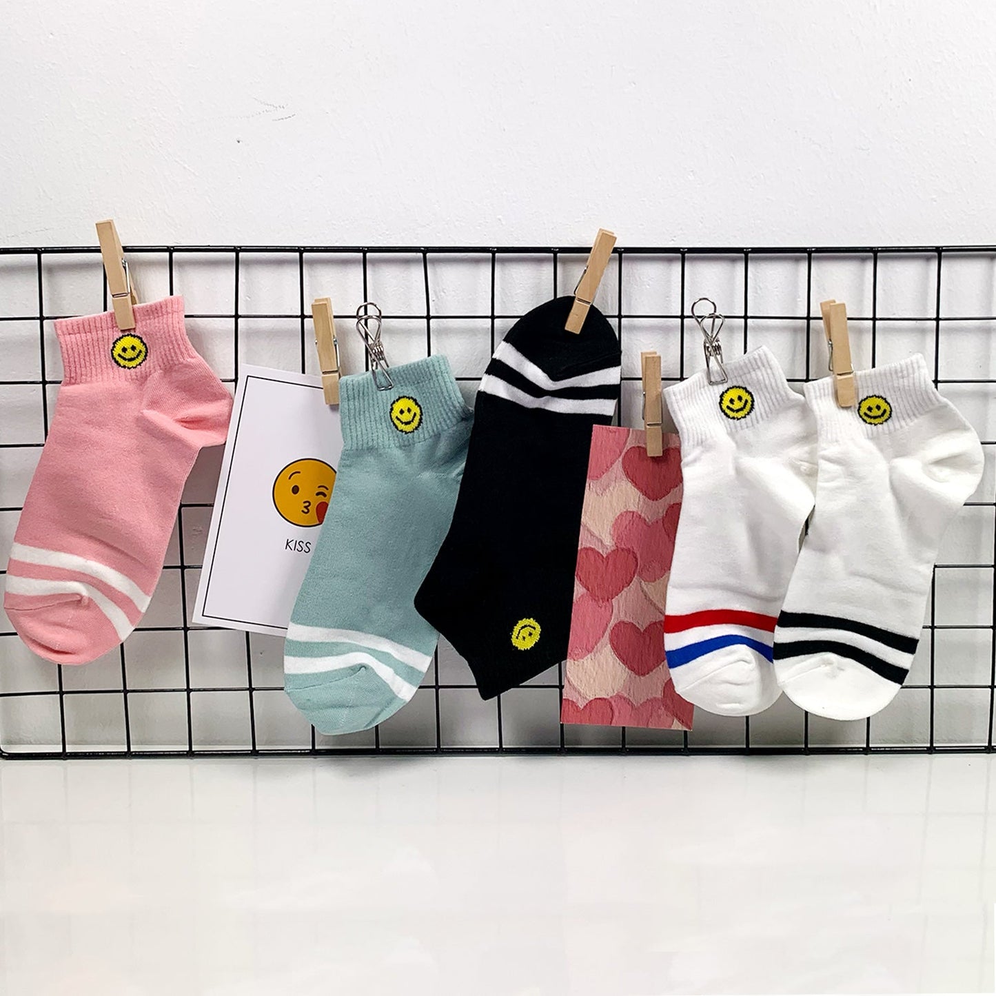 Women's Ankle Smile AA Socks - 5 PK